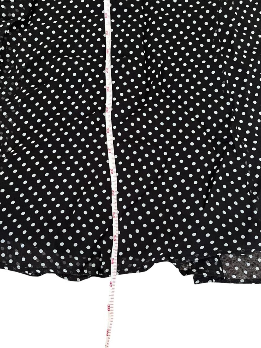 Zara ZW Collection Polka Dot Maxi Skirt Black White A-Line Mid Rise Size S NWT - Picture 10 of 11